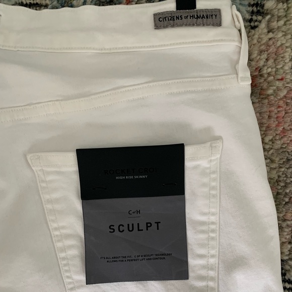 CoH high rise crop skinny white jeans/pants - Picture 6 of 12